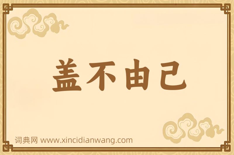 成语盖不由己图片