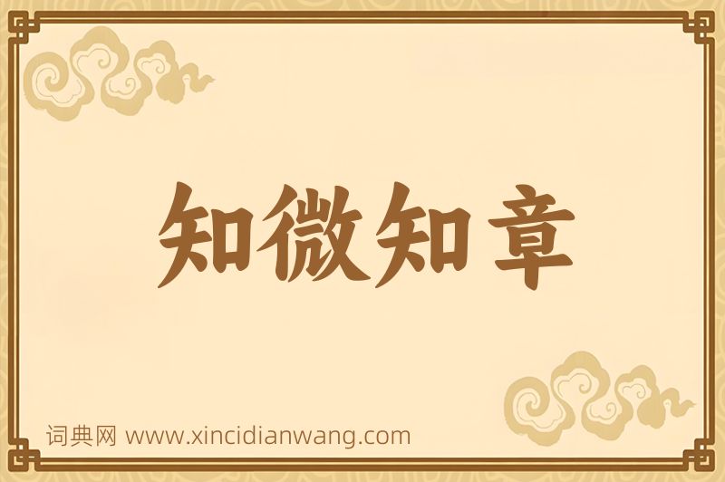 成语知微知章图片