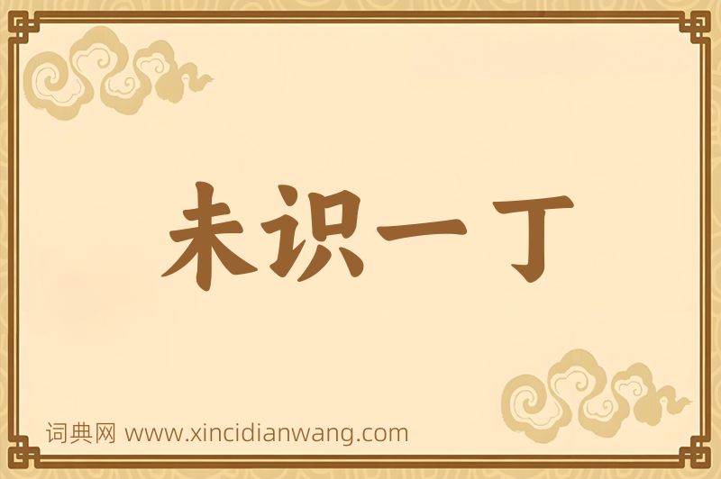 成语未识一丁图片