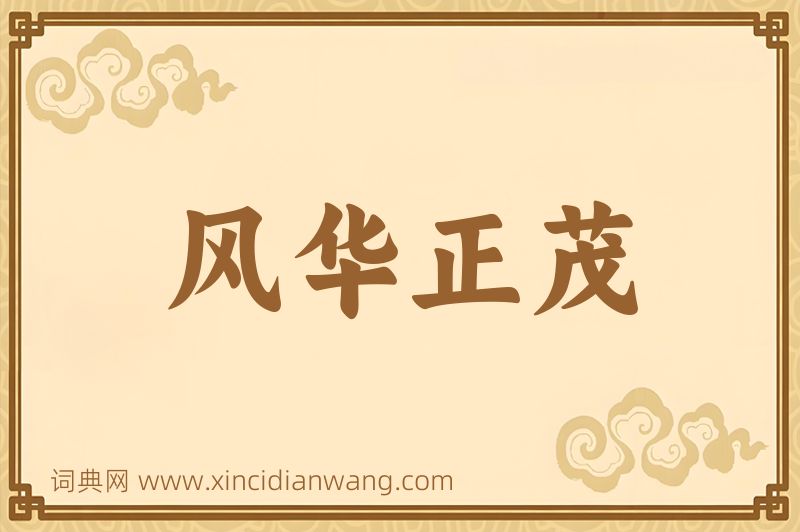 成语风华正茂图片