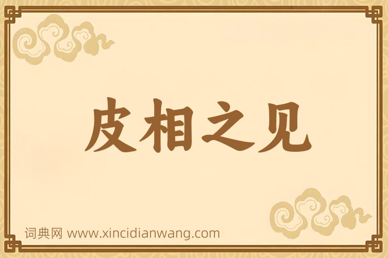 成语皮相之见图片