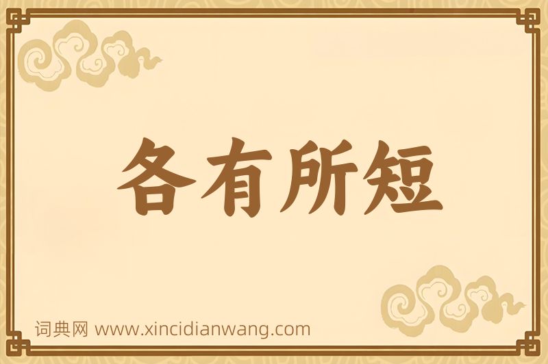 成语各有所短图片