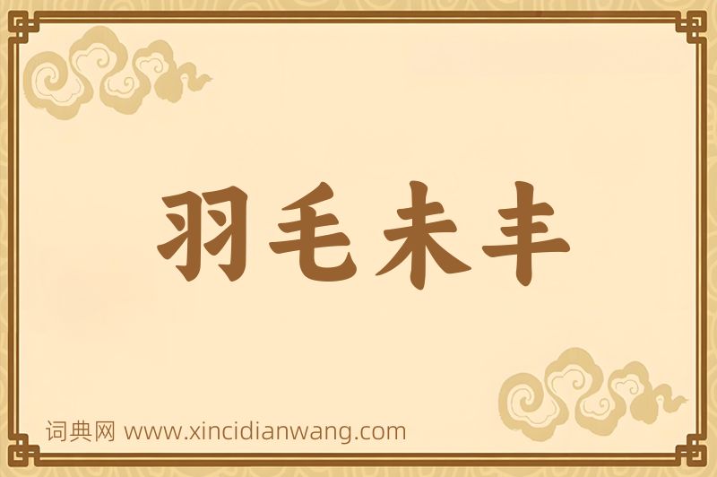成语羽毛未丰图片