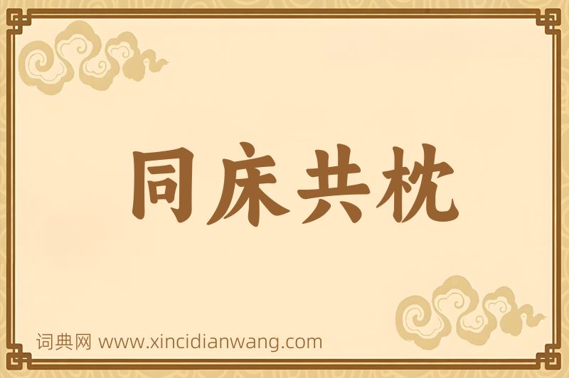 成语同床共枕图片