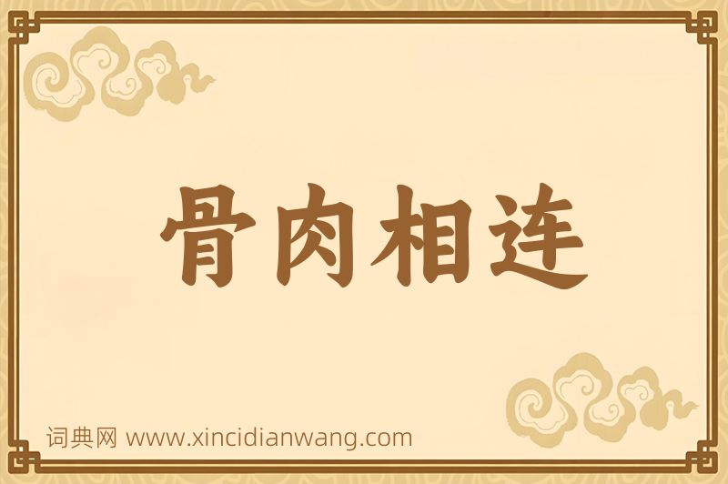 成语骨肉相连图片