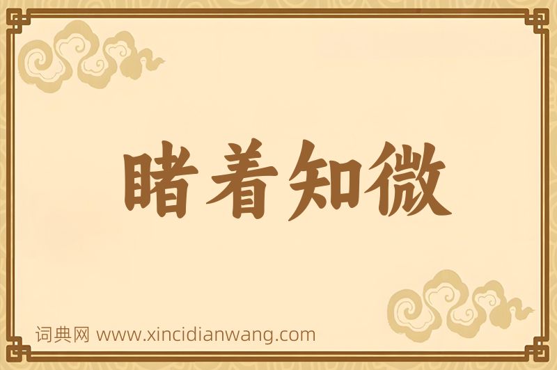成语睹着知微图片