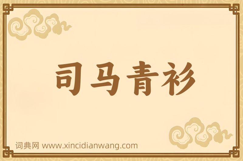 成语司马青衫图片