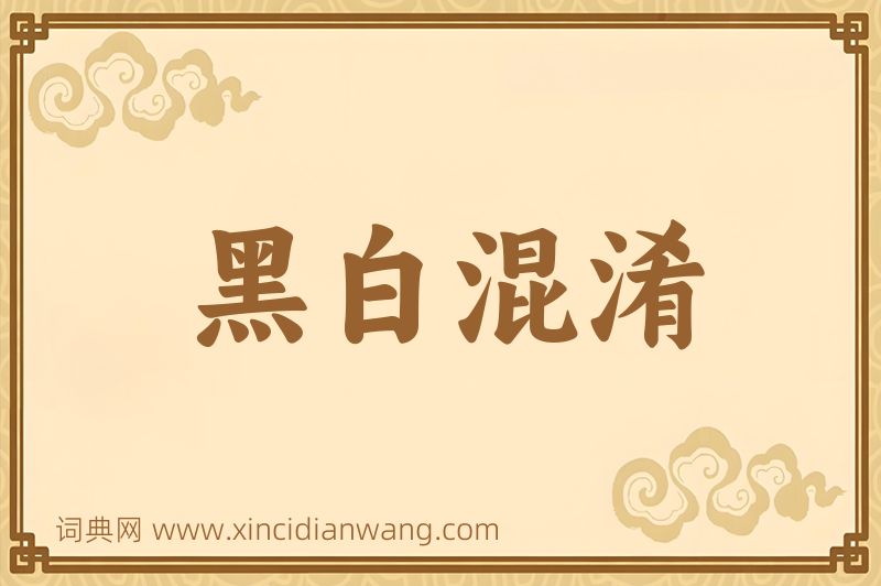 成语黑白混淆图片