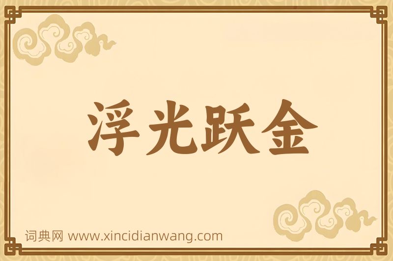 成语浮光跃金图片