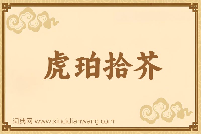 成语虎珀拾芥图片