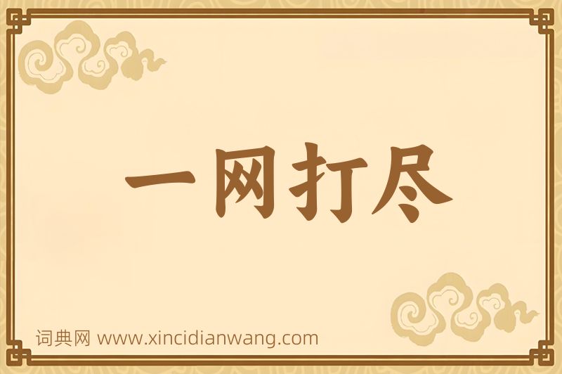 成语一网打尽图片