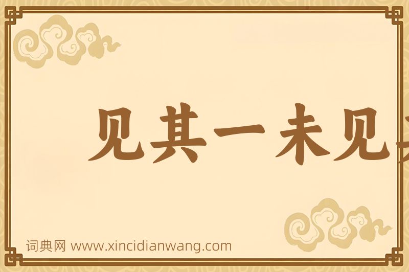 成语见其一未见其二图片