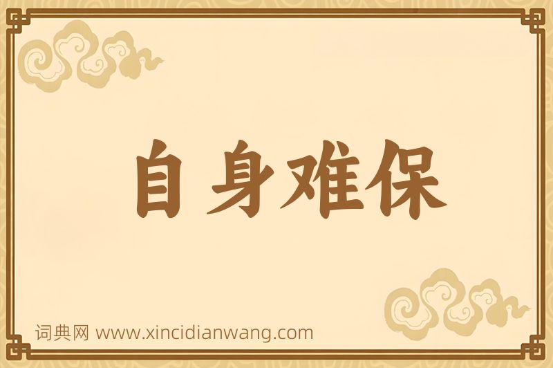 成语自身难保图片