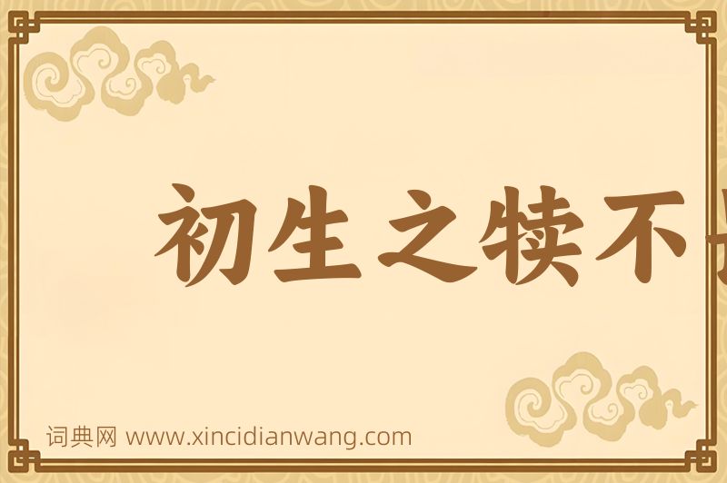 成语初生之犊不畏虎图片