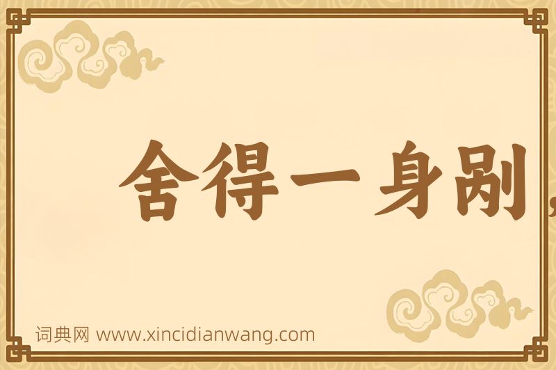 成语舍得一身剐，敢把皇帝拉下马图片