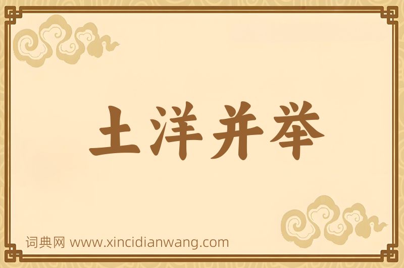 成语土洋并举图片