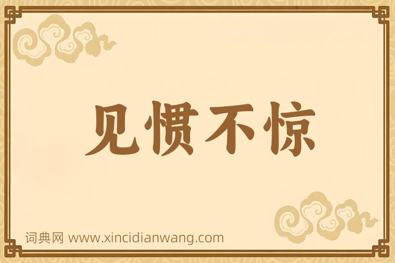 成语见惯不惊图片