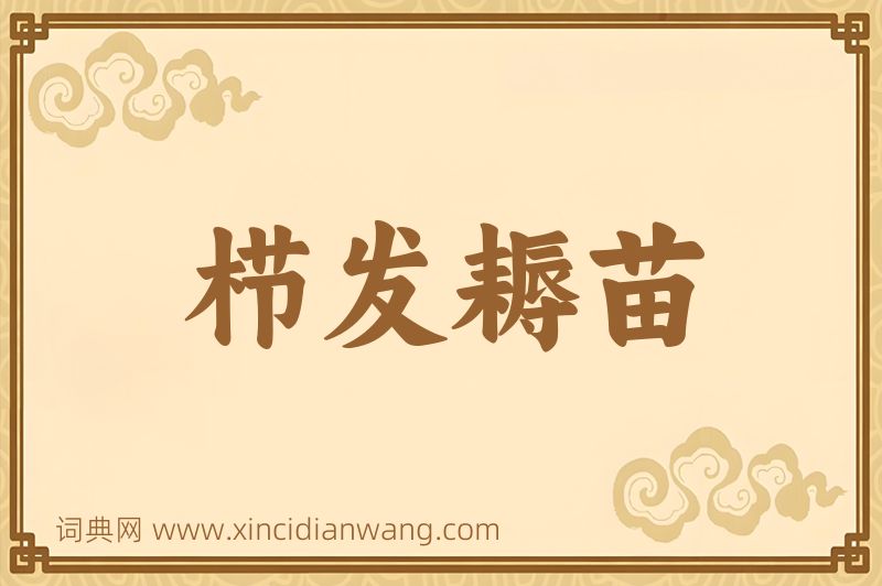 成语栉发耨苗图片