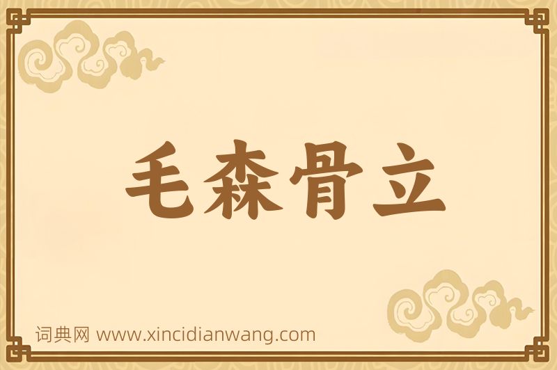 成语毛森骨立图片