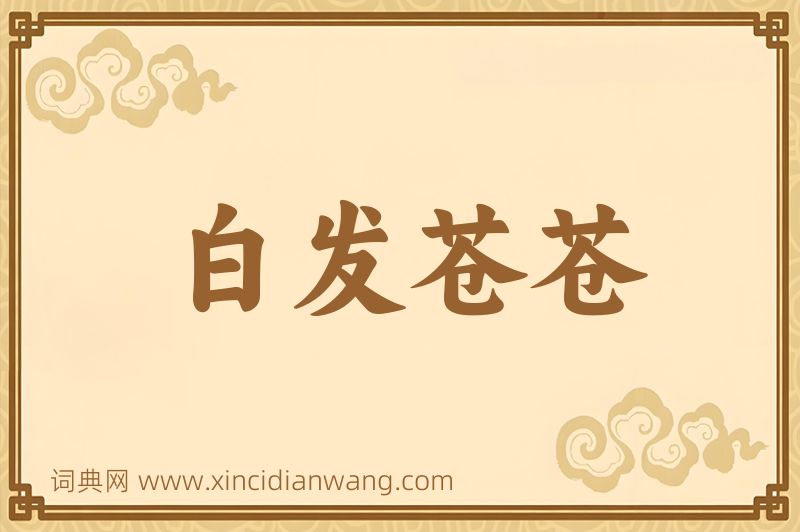 成语白发苍苍图片