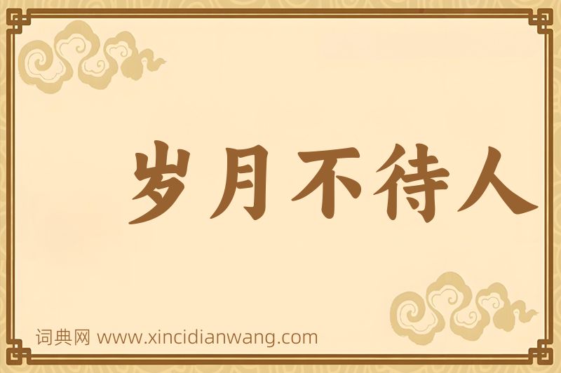 成语岁月不待人图片
