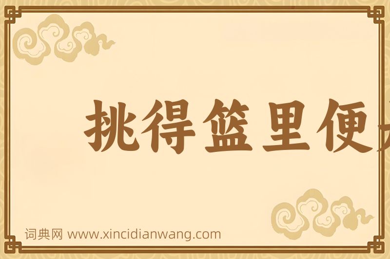 成语挑得篮里便是菜图片