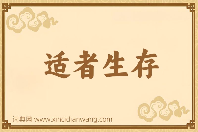 成语适者生存图片